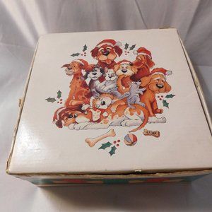 CELEBRATIONS BY SILVESTRI HOLIDAY DOG BOWL AUDREY HEFFNER